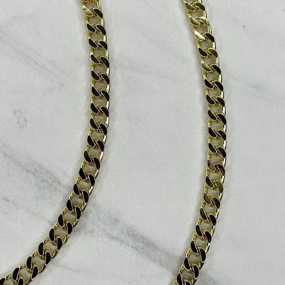 Gold Tone Flat Chain Link Purse Handbag Replacement Strap 46" ✨ - Picture 3 of 12